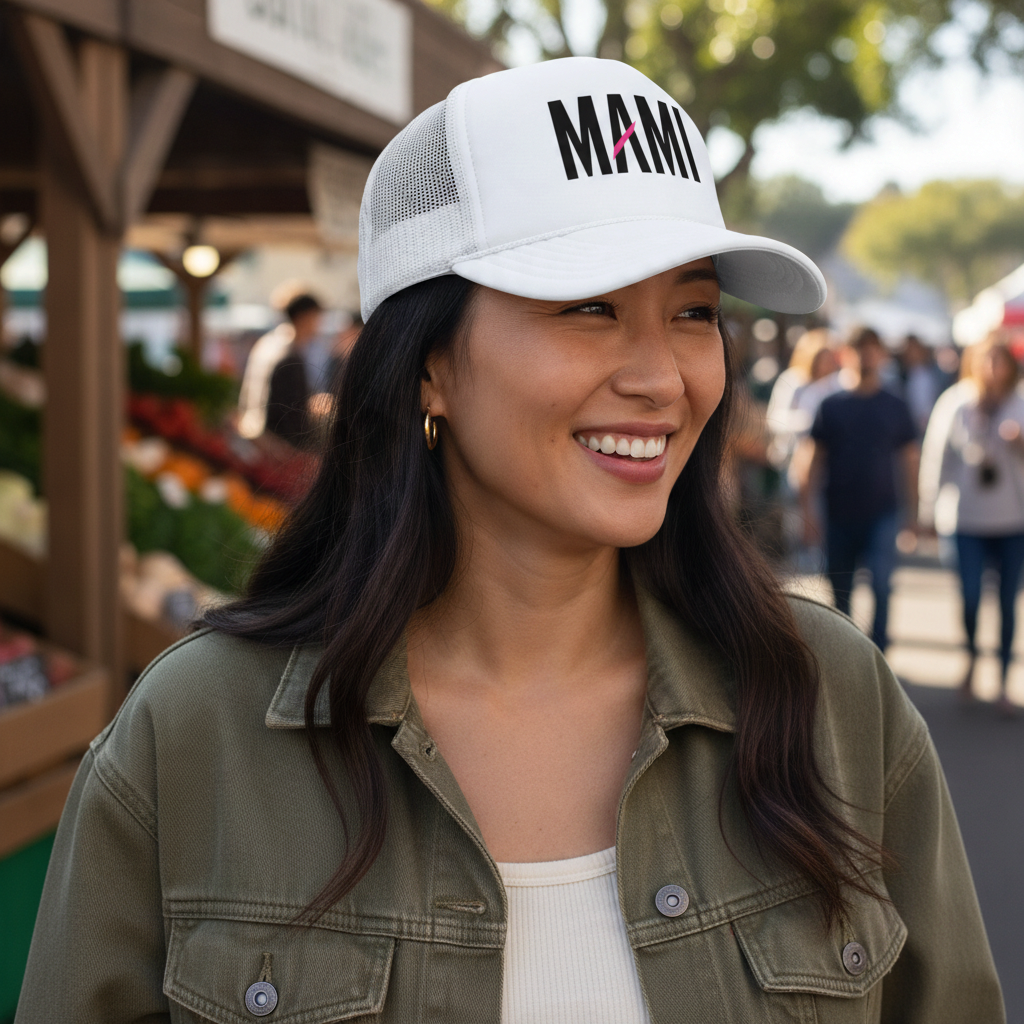 Mami Foam Trucker Hat — Black Ink | Flaunt It