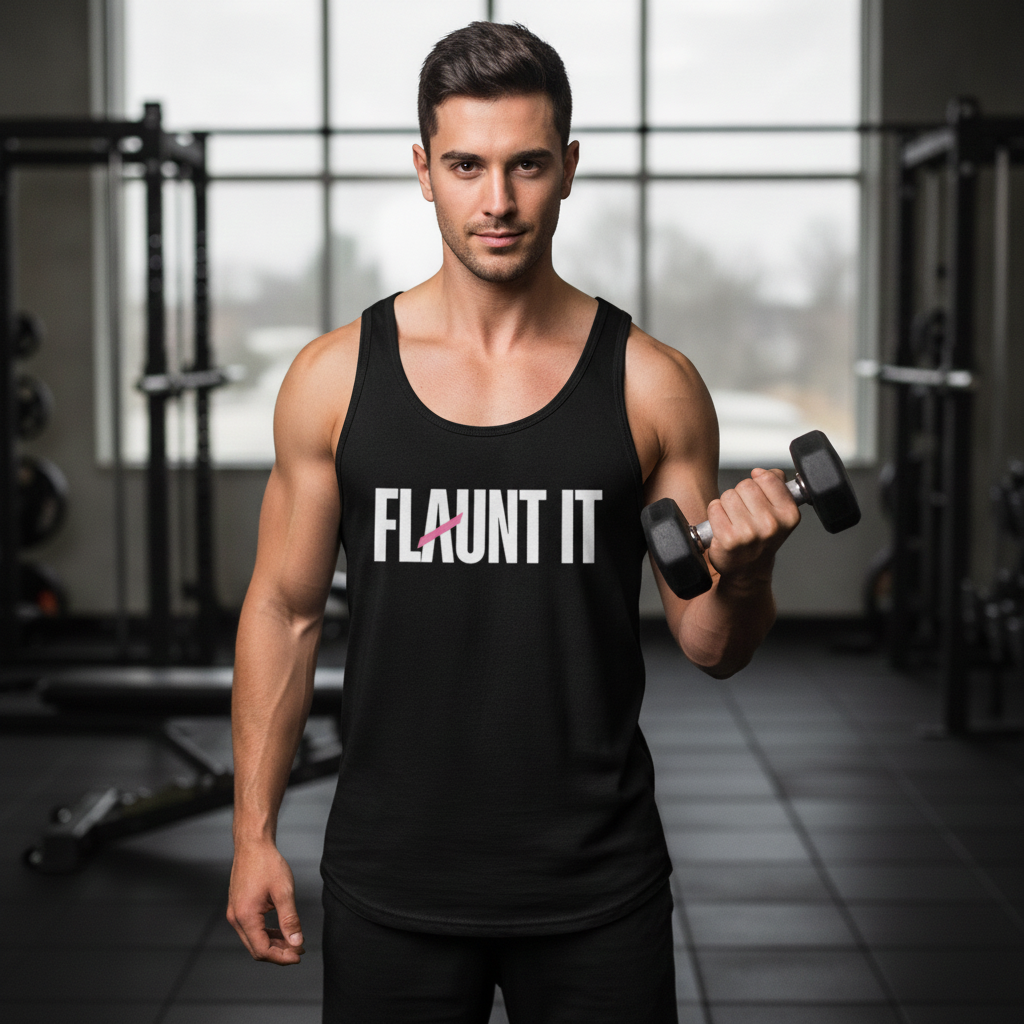 Flaunt It - Premium Unisex Tank Top (Black)