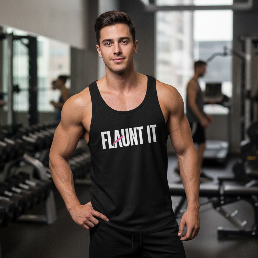Flaunt It - Premium Unisex Tank Top (Black)