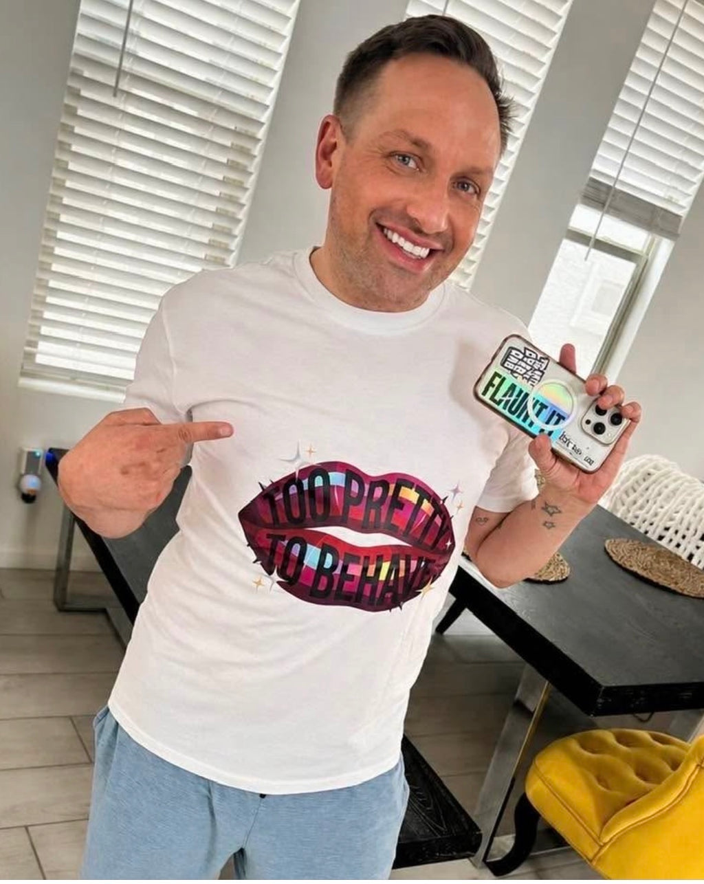 Too Pretty to Behave Lipstick Menace - Premium Tee - Unisex