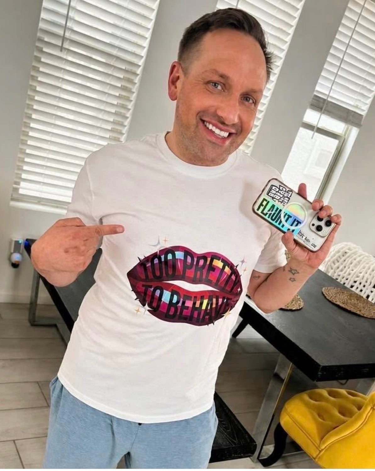 Too Pretty to Behave Lipstick Menace - Premium Tee - Unisex