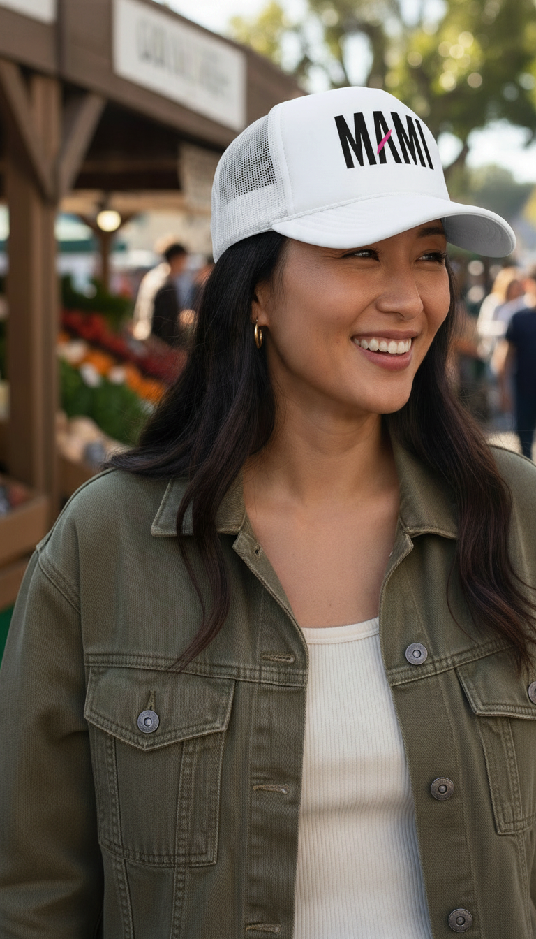 Mami Foam Trucker Hat — Black Ink | Flaunt It