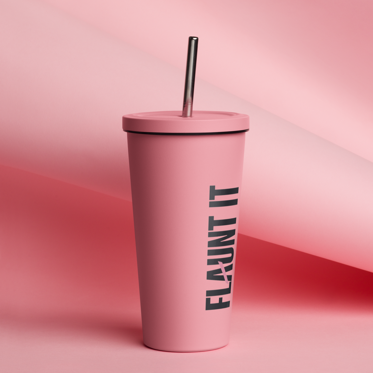 Flaunt It Premium Insulated Tumbler with Straw