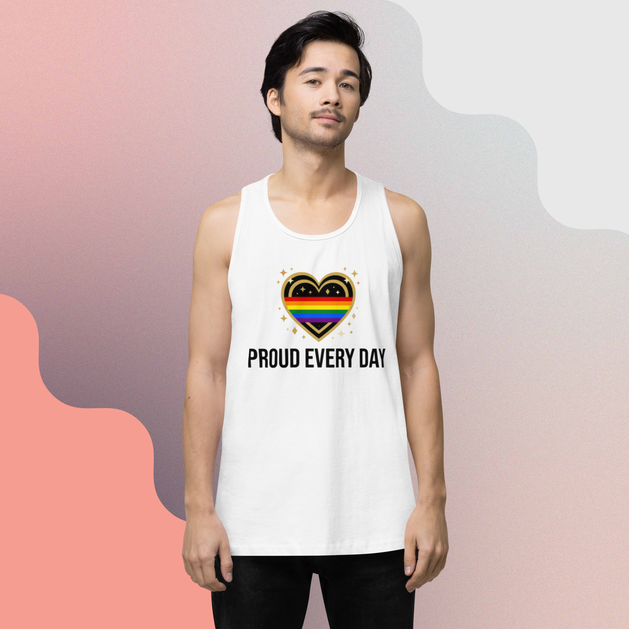 Proud Every Day Glam Heart Tank