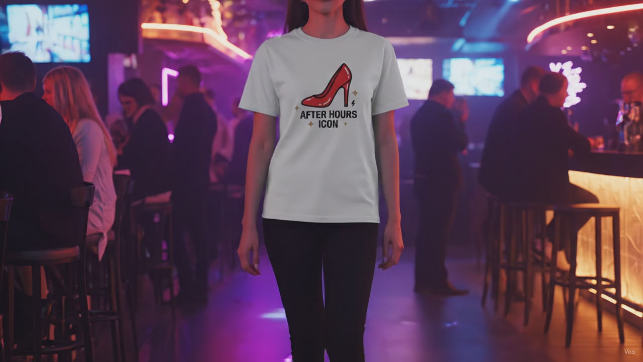 After Hours Icon Red Heel Tee (White)