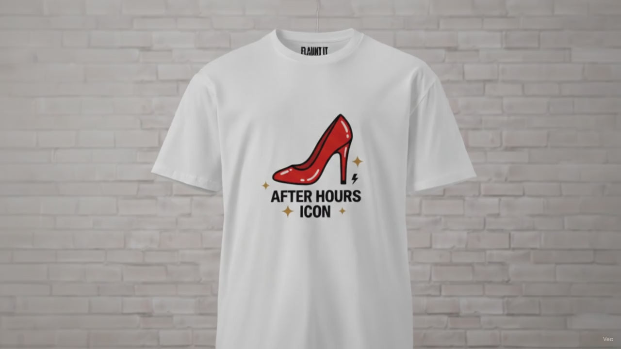 After Hours Icon Red Heel Tee (White)