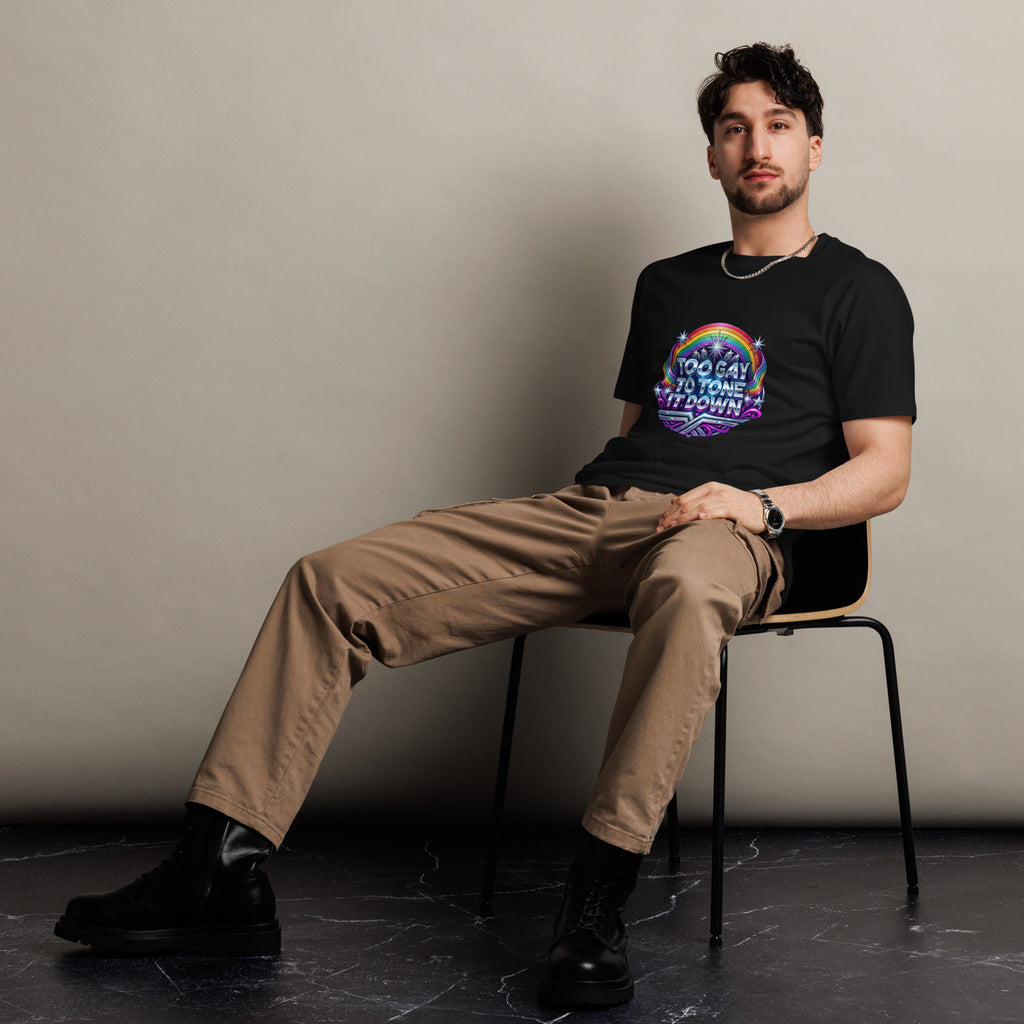 Too Gay to Tone It Down Club Flyer Tee